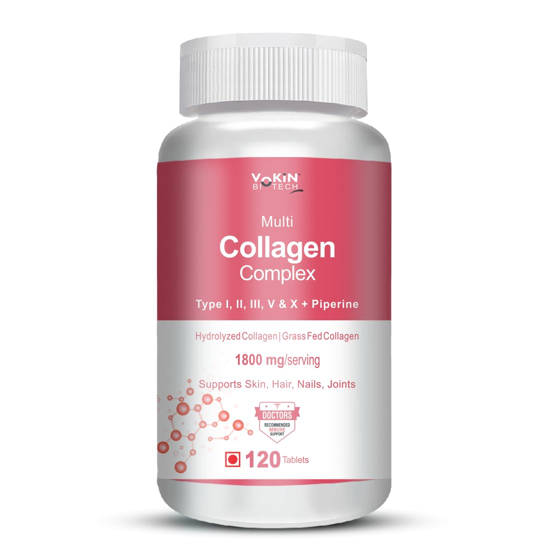 Vokin Biotech Collagen Supplements For Men & Women, Skin Nails, Bones, Joint Pain