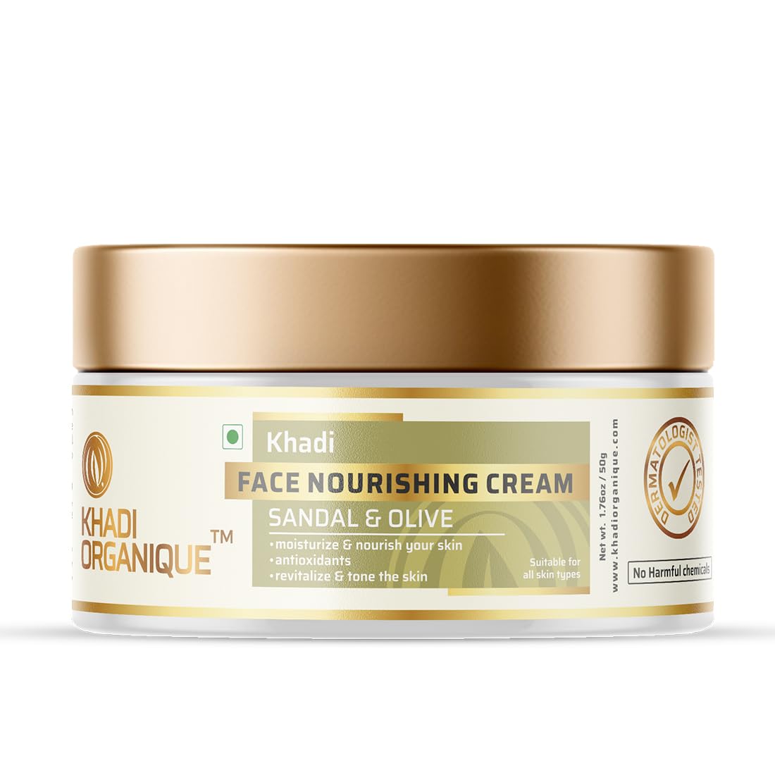 Khadi Organique Sandalwood & Olive Natural Face Moisturizing Cream