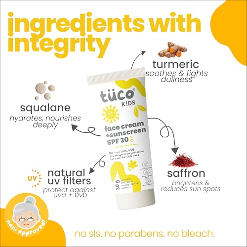 TuCo Intelligent Kids 2-in-1 Saffron Face Cream Plus Sunscreen For Sun Protection And Glow