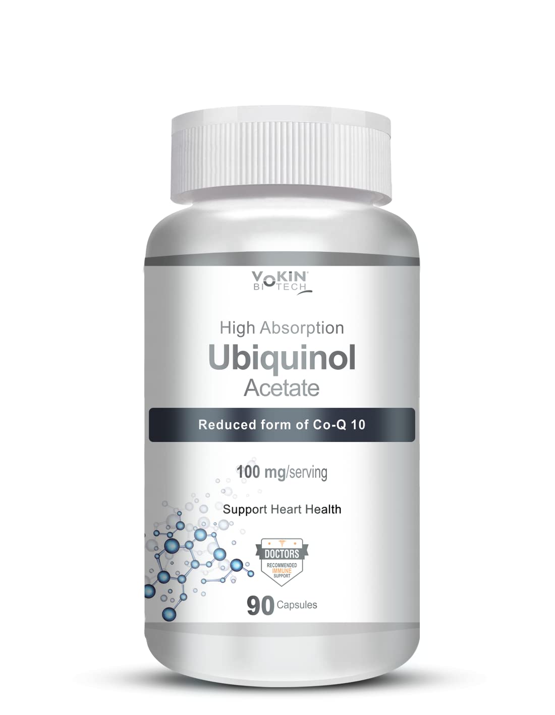 Vokin Biotech Ubiquinol - Acetate – Support Heart Health (90 Capsules)