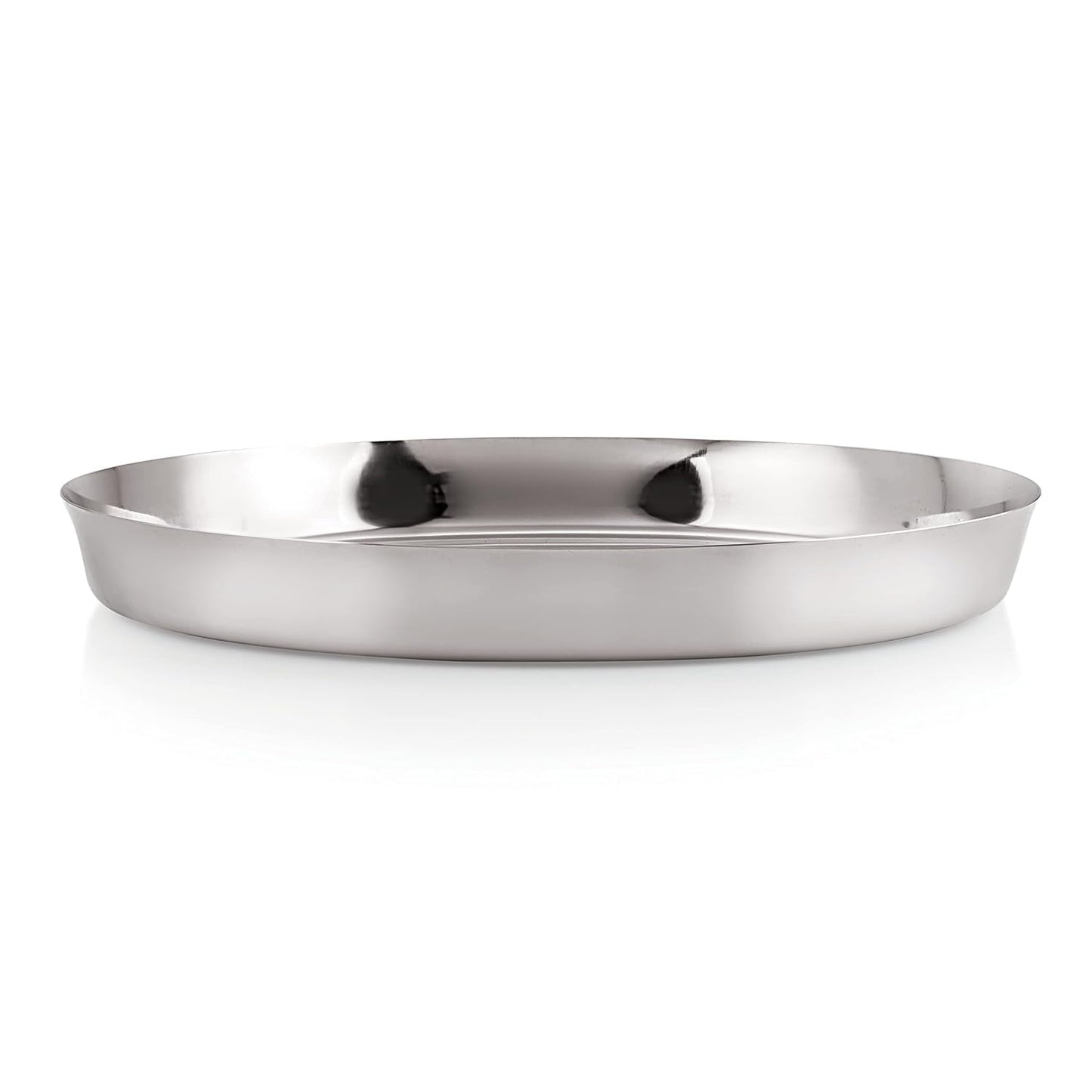HAZEL Stainless Steel Plates Set|Dinner & Lunch Set of 6, 25.5 cm - Dista