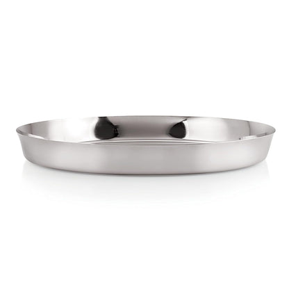 HAZEL Stainless Steel Plates Set|Dinner & Lunch Set of 6, 25.5 cm - Dista