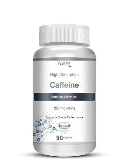 Vokin Biotech Caffeine Supports Sports Performance Enhances Alertness- 90 Capsules
