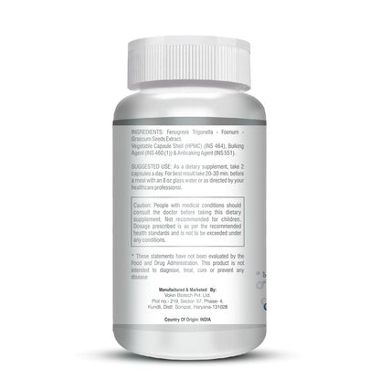 Vokin Biotech Fenugreek Seed Extract Supplement 500mg, Silymarin Extract 300mg Support Healthy Glucose Levels,90 capsules