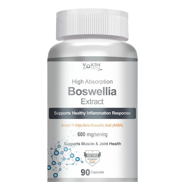 Vokin Biotech boswellia serrata raisin extract 600mg For Strong Bones & Relives Joint Pain | Better Flexibility For Men & Women 90 Capsules