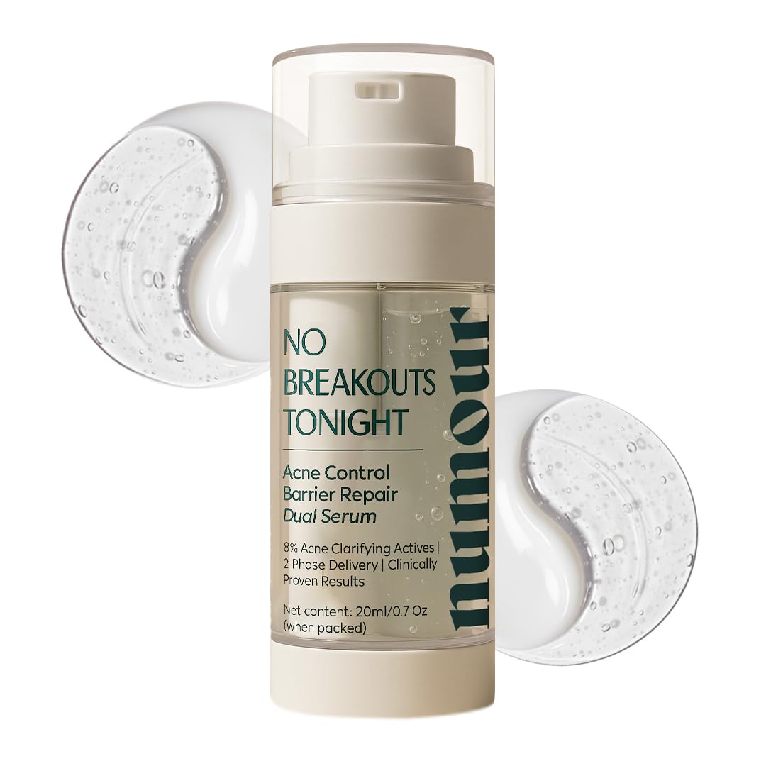 Numour No Breakouts Tonight| Dual Acne face Serum | 8% Actives 2% Encapsulated Salicylic + 4% Niacinamide + Azelaic Acid & Zinc | Acne‑Prone & Sensitive Skin