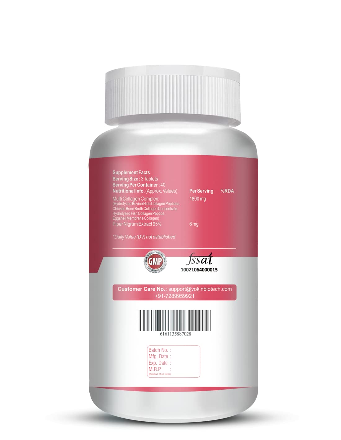 Vokin Biotech Collagen Supplements For Men & Women, Skin Nails, Bones, Joint Pain