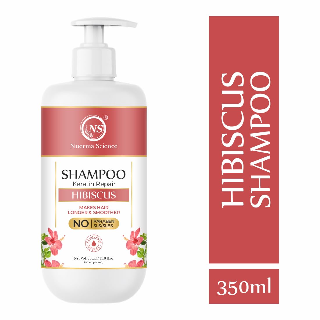 Nuerma Science Hibiscus Hair Shampoo with Keratin Repair (SLS Free) - Distacart