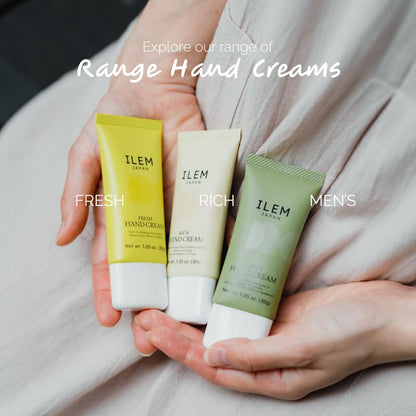 ILEM JAPAN Rich Hand Cream For Men & Women | Best Before Aug 2026 | Hyaluronic Acid & Avocado Oil | For Dry & Rough Hand | All Skin Type Soft Moisturizer Cream - 30g