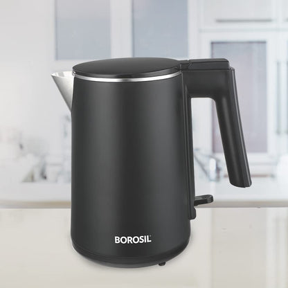 Borosil 1 L 1200W Stainless Steel Cool touch Electric Kettle - Dista