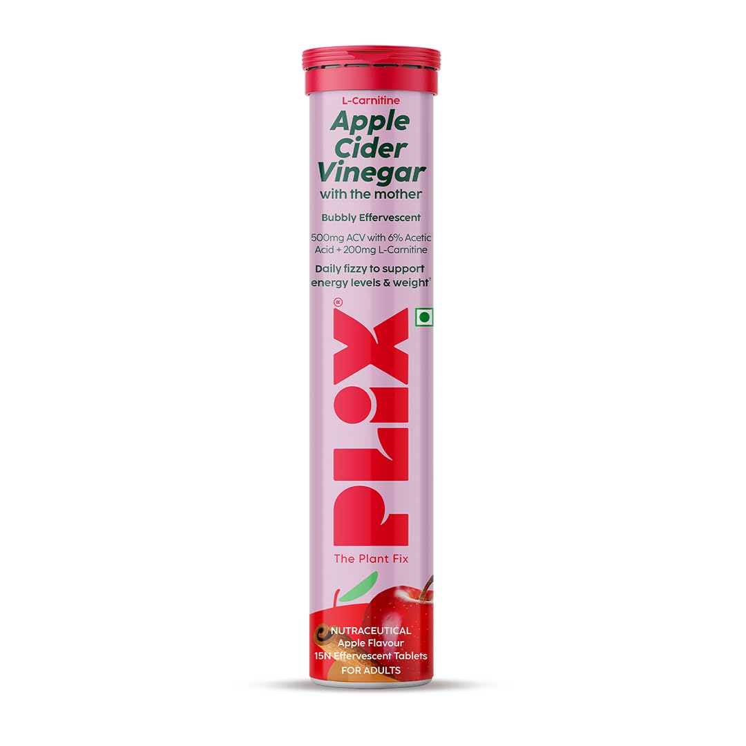 PLIX The Plant Fix L-Carnitine ACV Effervescent Tablets - Apple Burst - Distacart