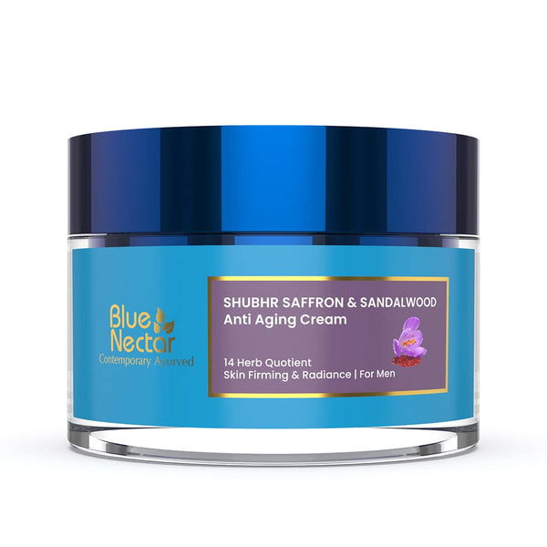 Blue Nectar Shubhr Anti Aging Saffron & Sandalwood Cream for Men - Distacart