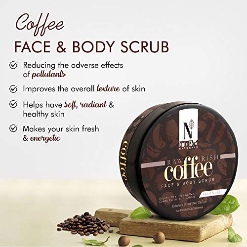 NutriGlow NATURAL'S Raw Irish Coffee Face & Body Scrub - Distacart
