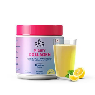 Chicnutrix Mighty Collagen Japanese Collagen Powder For Skin, Hair, Nails & Joints - Lemonade Flavor - Distacart