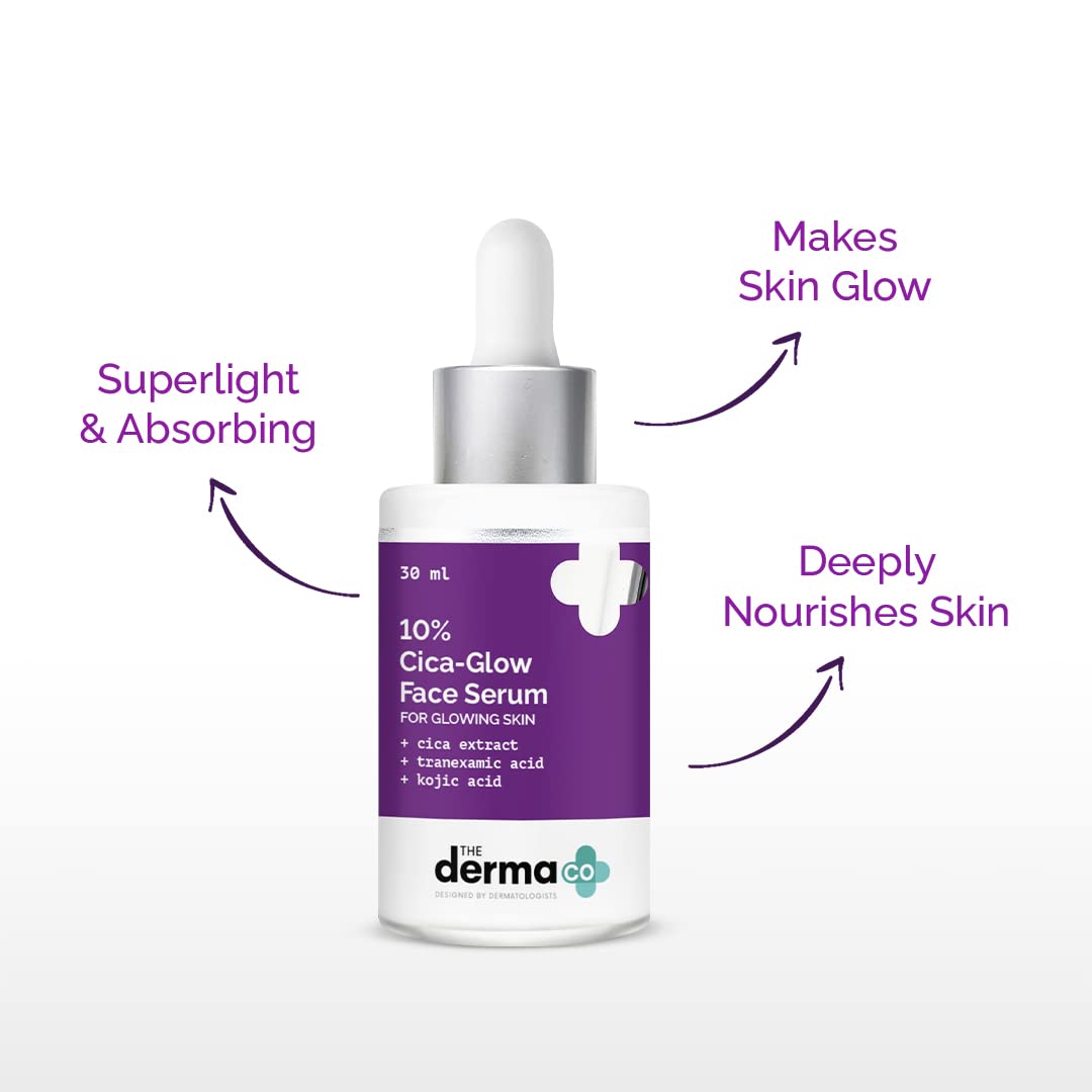 The Derma Co 10% Cica-Glow Face Serum for Glowing Skin - Distacart