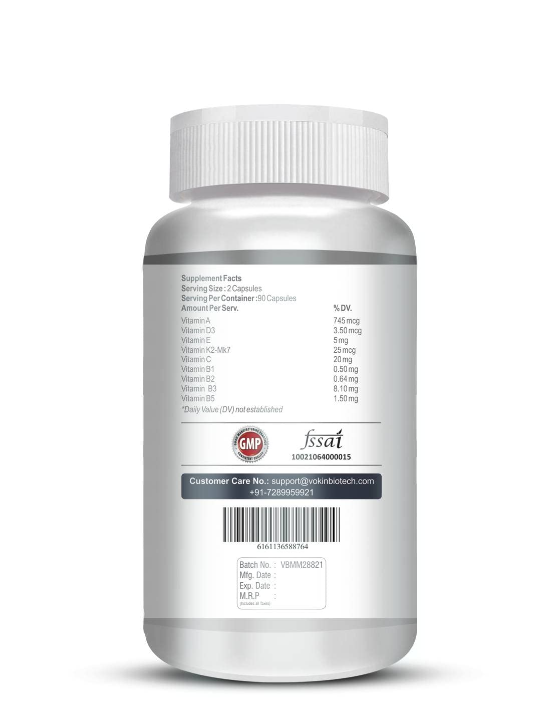 Vokin Biotech Men - MultiVit Daily - 13 Vitamins & 12 Minerals – Support Boost Energy & Immunity- (90 Capsules)