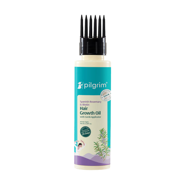 Pilgrim Spanish Rosemary & Biotin Hair Growth Oil To Control Hair Fall & Strengthens Hair - Distacart