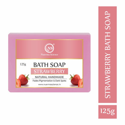 Nuerma Science Strawberry Bath Soap | Fades Pigmentation & Dark Spots - Distacart
