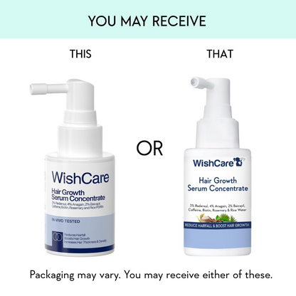 Wishcare Hair Growth Serum Concentrate With 3% Redensyl, 4% Anagain, Rice Water, Biotin - Dista