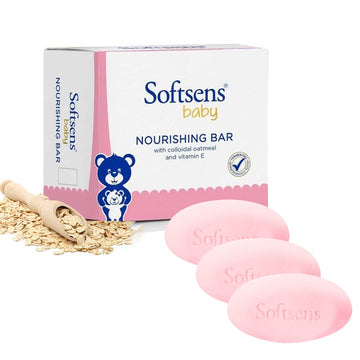 Softsens Baby Nourishing Soap Bar Enriched with Colloidal Oatmeal, Shea Butter & Vitamin E - Distacart