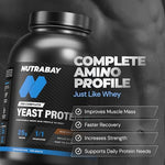 Thumbnail for Nutrabay Yeast Protein Powder - , Rich Chocolate Crème | 25g Protein & 6.7g BCAA Per Scoop | All 9 EAAs | PDCAAS of 1 | Lactose Free, Soy Free | Superior Muscle Growth & Recovery