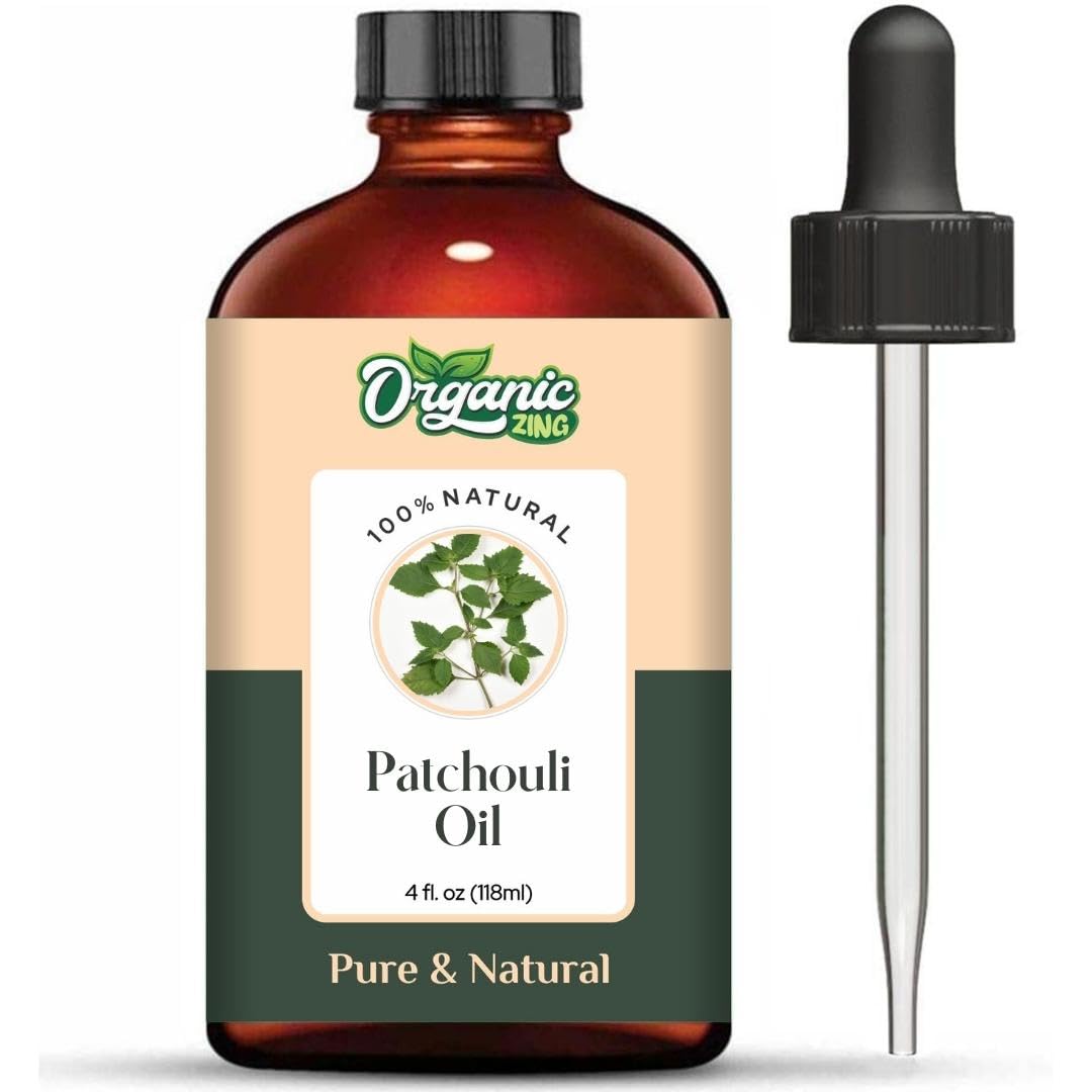 Organic Zing Patchouli Oil Pure & Natural for Skin, Face, Hair Care, Aromatherapy, Diffuser, Conditioner - Distacart