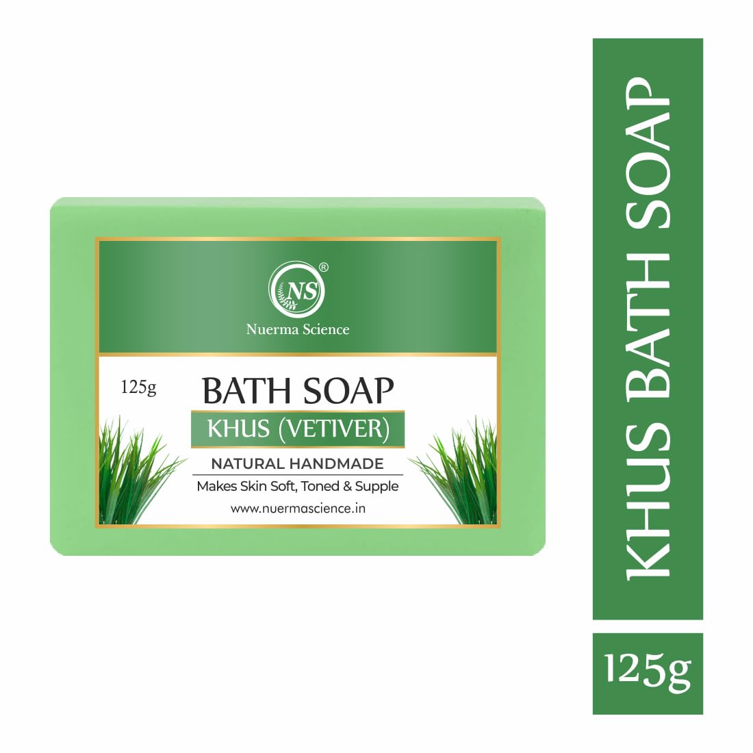 Nuerma Science Khus Vetiver Bath Soap | Makes skin soft, toned & supple - Distacart