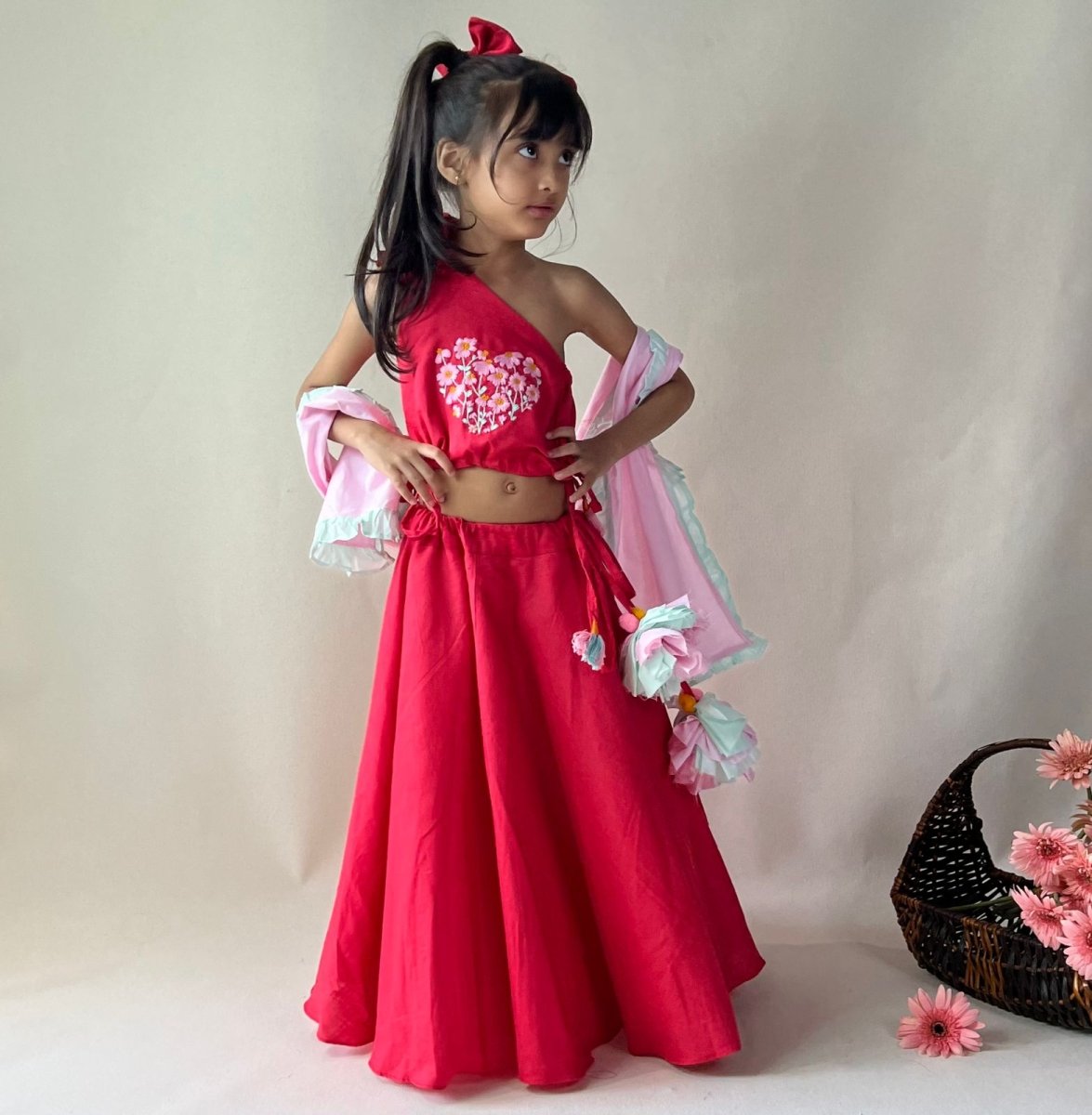 ArthLife Raspberry Pink Lehnga Set - Distacart