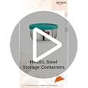 HAZEL Stainless Steel Airtight Storage Containers for Kitchen | Small Lunch Box 450ml Each Set of 2 - Dista