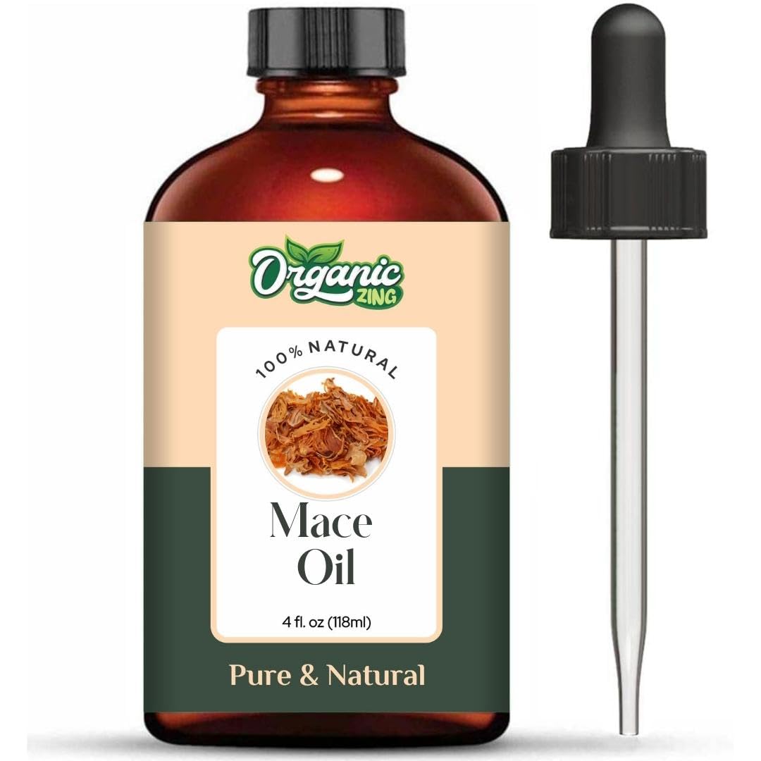 ORGANIC ZING Mace (Myristica Fragrans) Oil | Pure & Natural Essential Oil for Skin Care, Haircare, Aroma & Diffusers - Distacart