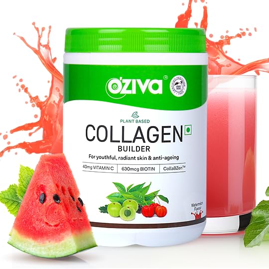 OZiva Vegan Collagen Builder with Biotin & Vitamin C For Brighter & Youthful Skin | Collagen Supplement For Women & Men | Plant Based Collagen Powder - Distacart