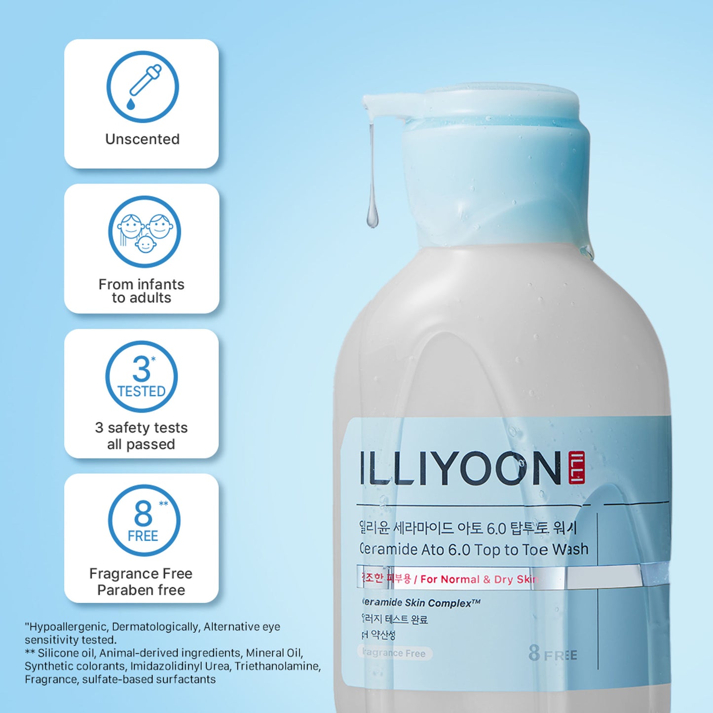 Illiyoon Ceramide Ato 6.0 Top To Toe Wash - Distacart
