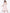 AURELIA Peach-Coloured Striped A-Line Midi Dress