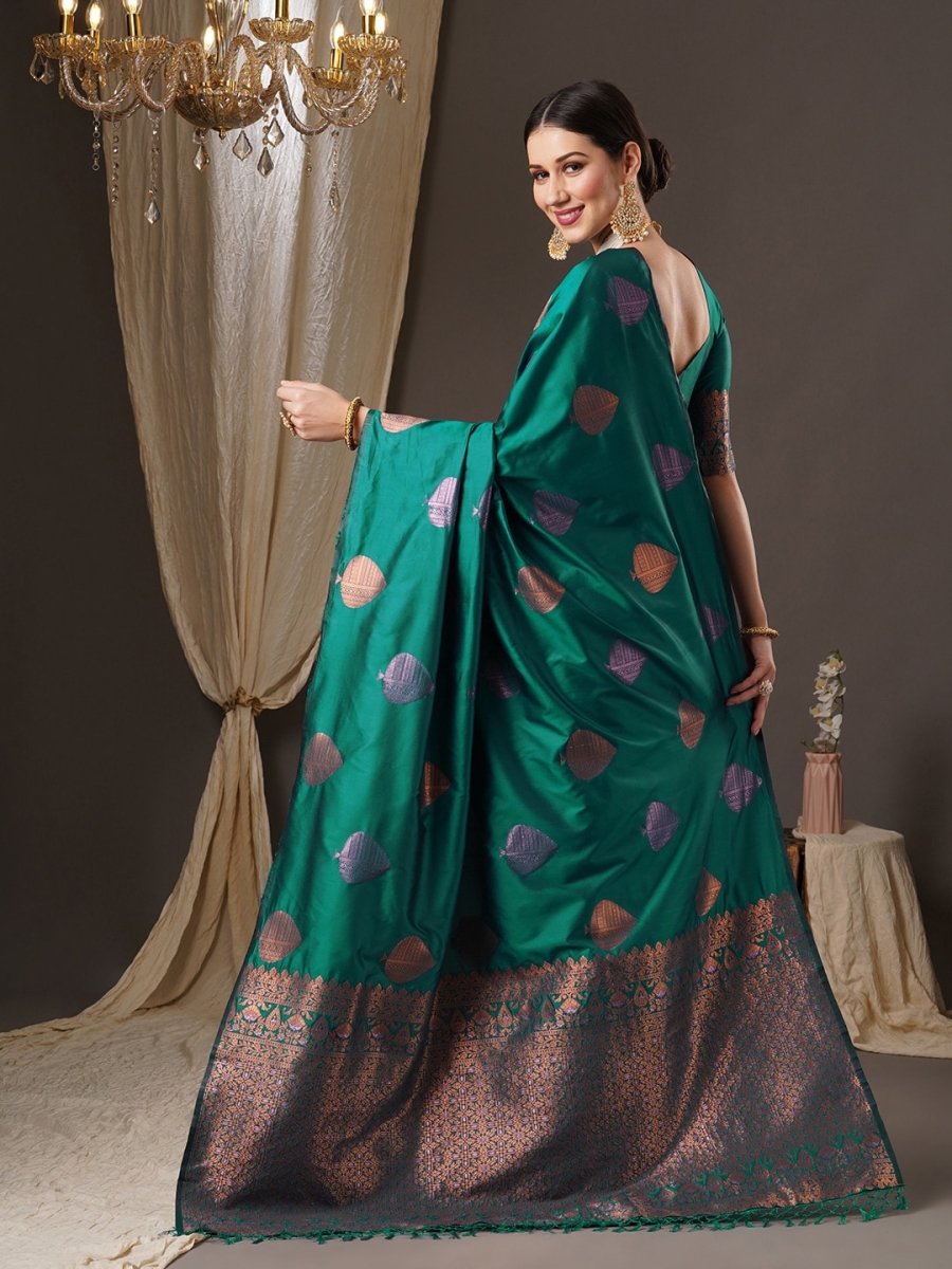 Anouk Ethnic Motifs Zari Banarasi Saree - Distacart