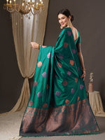 Thumbnail for Anouk Ethnic Motifs Zari Banarasi Saree - Distacart