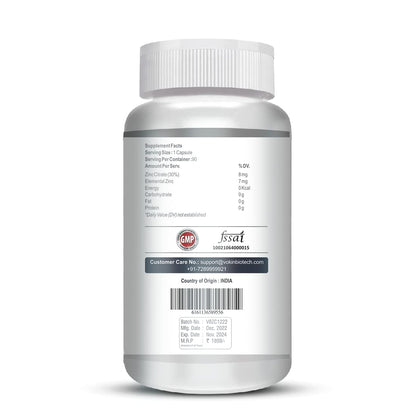 Vokin Biotech Zinc Citrate Supports Healthy Immune system (90 Capsules)