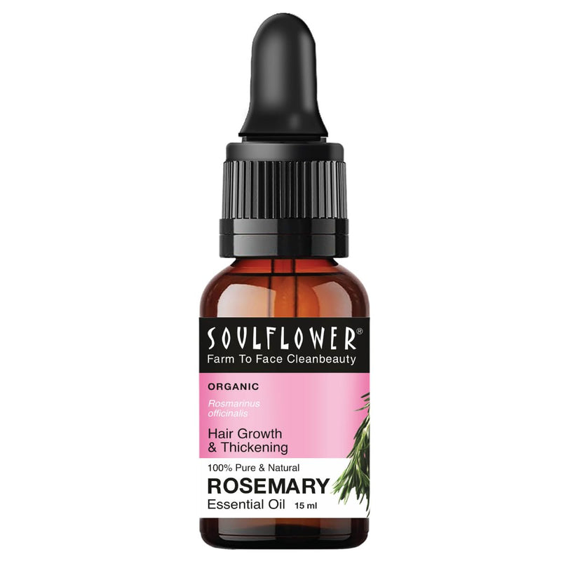 Soulflower Rosemary Oil for Healthy Hair and Shiny Skin