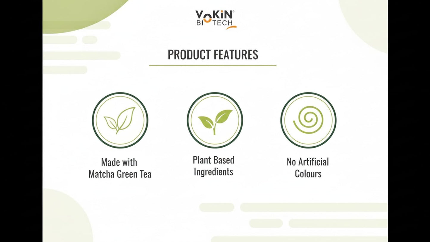 Vokin Biotech Matcha Green Tea Powder Supports Weight Loss Management | Rich In Antioxidants (500 gram)