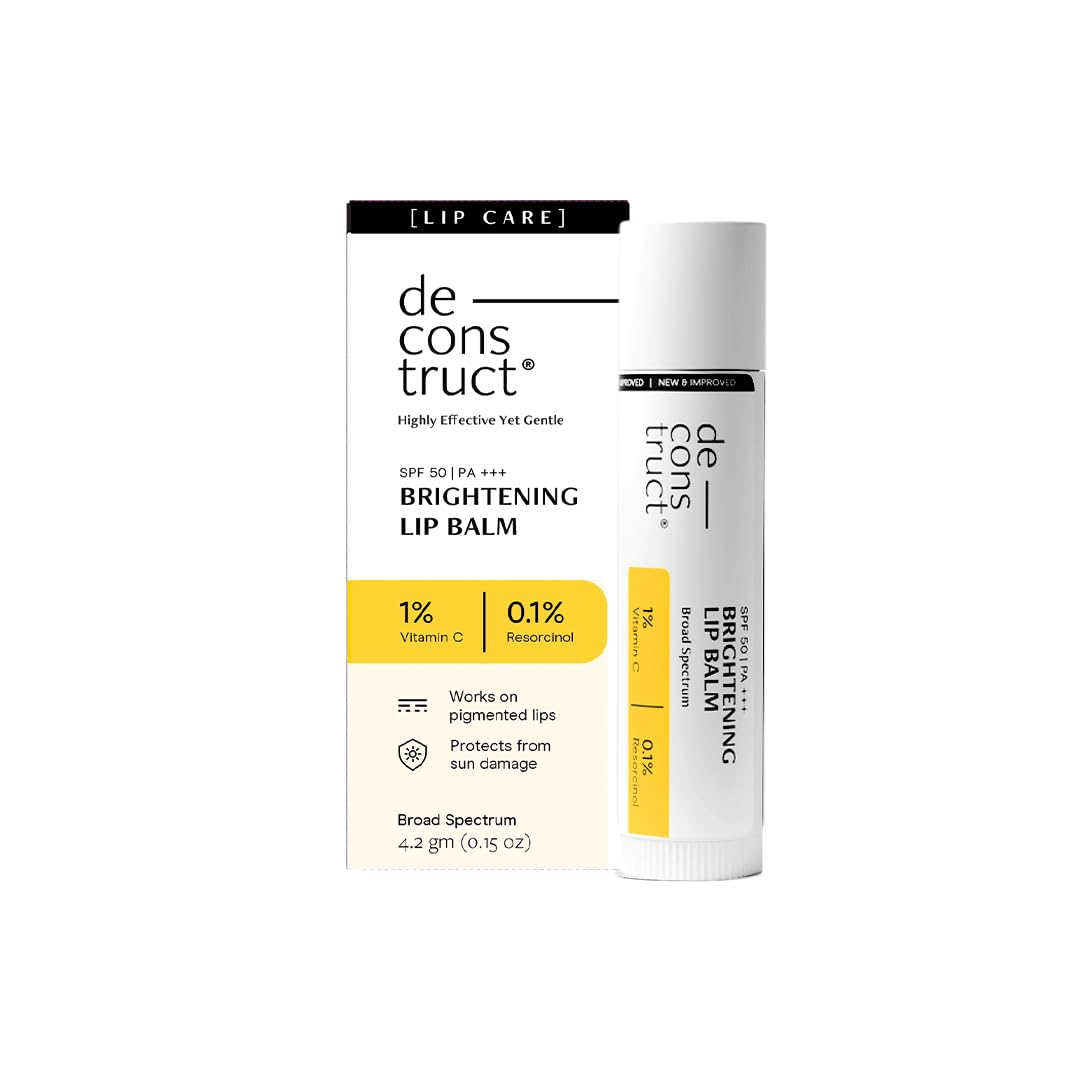 Deconstruct Brightening Lip Balm with SPF 50 - For Dark, Pigmented, Dry, Flaky Lips - Distacart