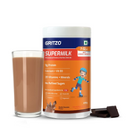 Thumbnail for Gritzo SuperMilk Overall Growth (7-12y Boys), 9g Protein (Double Chocolate, Zero Refined Sugar, 20 Vitamins & Minerals - Distacart