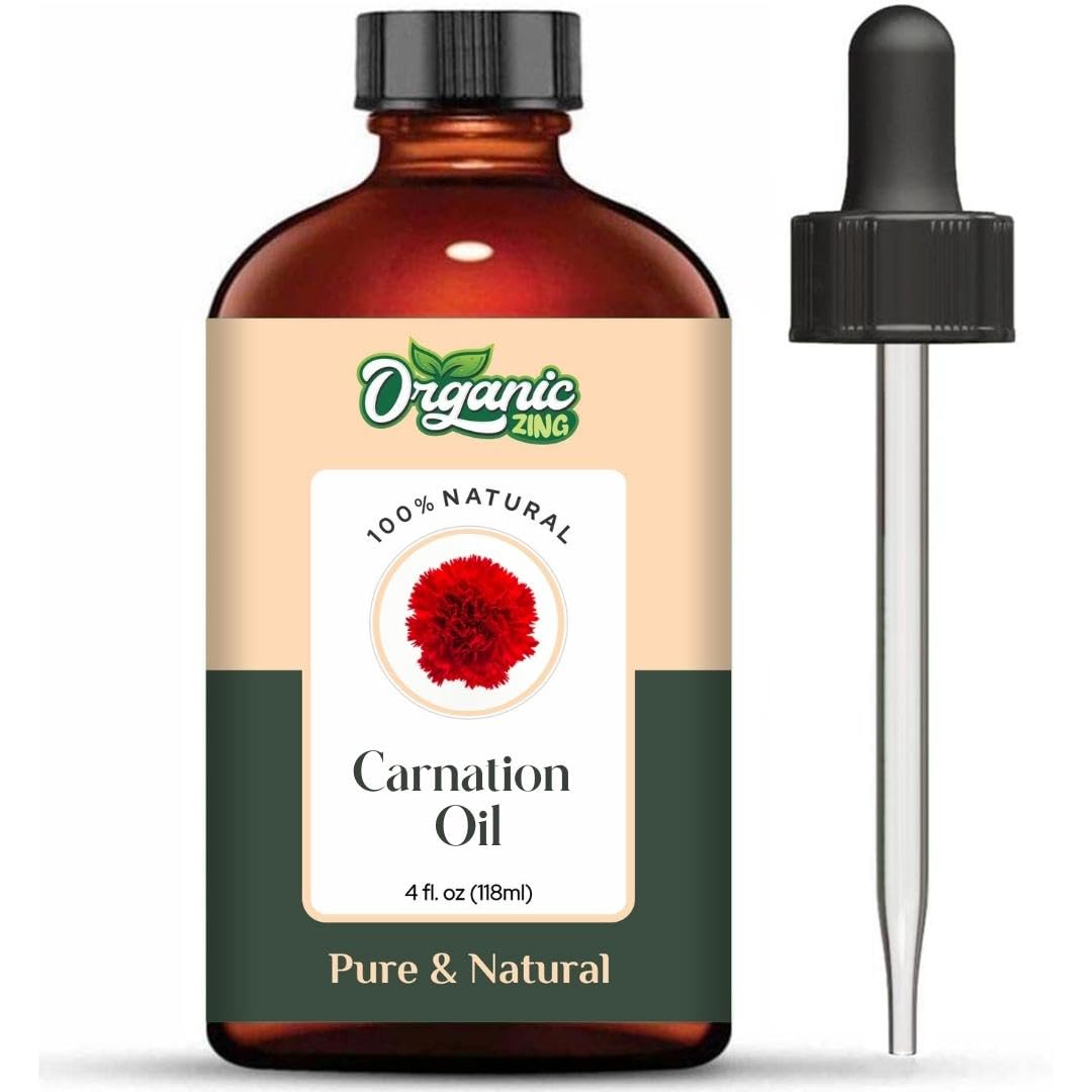 Organic Zing Carnation (Dianthus Caryophyllus) Oil | Pure & Natural Essential Oil for Skincare, Aroma & Diffuser - Distacart