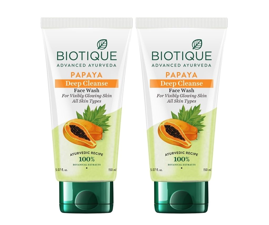 Biotique Bio Papaya Visibly Flawless Skin Face Wash - Distacart