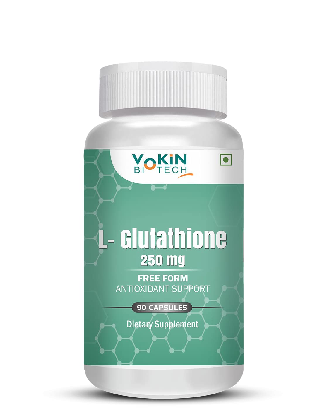 Vokin Biotech L-Glutathione - 250mg (90 Veg Capsules) For Immune & Heart Health Support