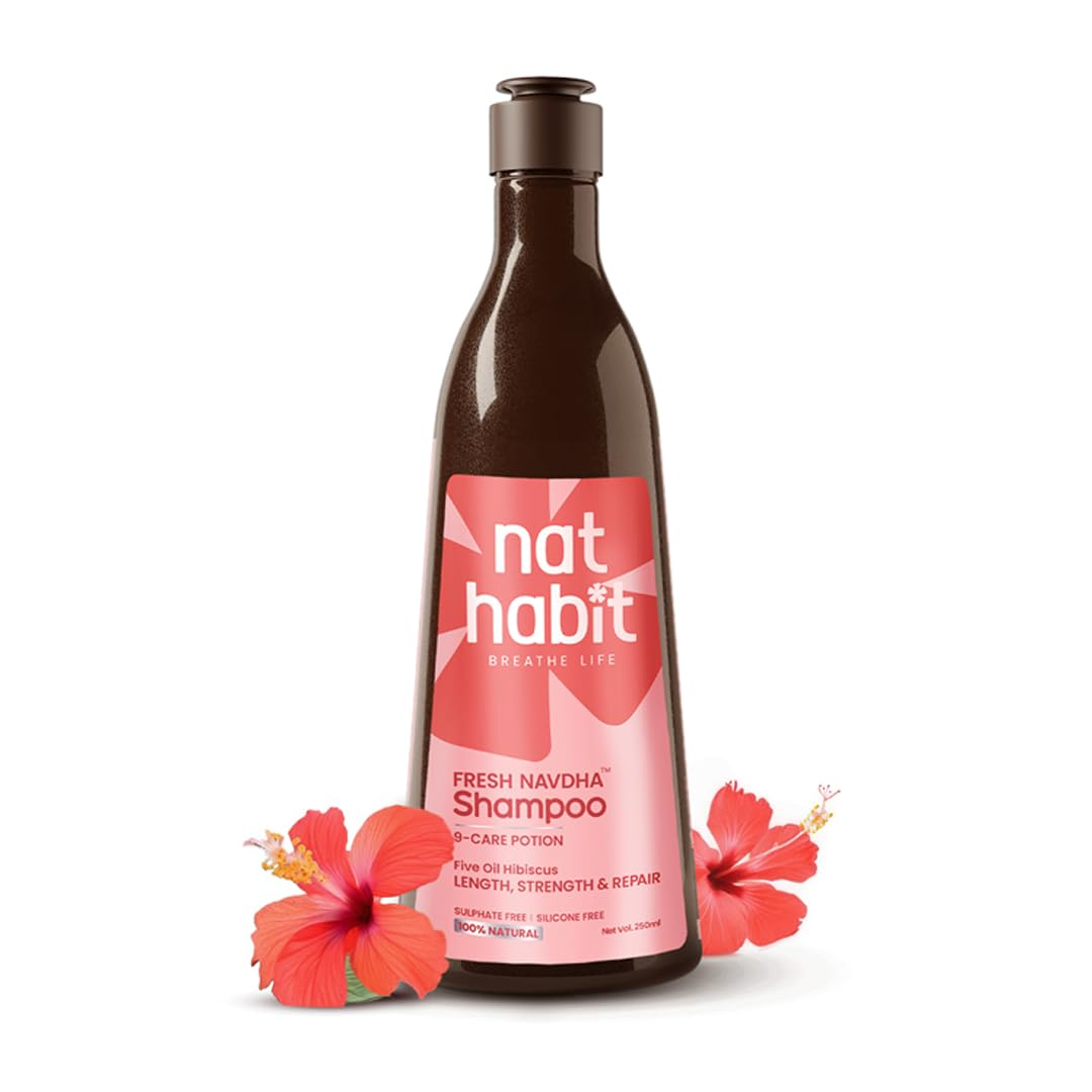 Nat Habit Five Oil Hibiscus Navdha Shampoo - Distacart