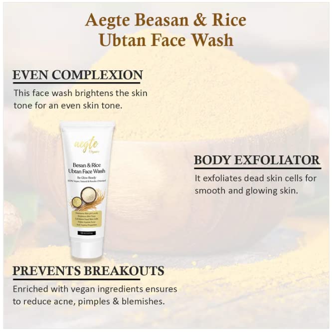 Aegte Rice Ubtan Face Wash - Distacart