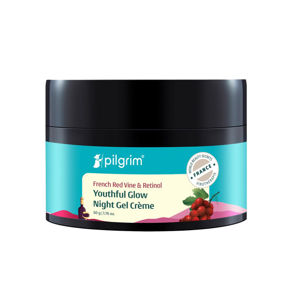 Pilgrim French Red Vine Anti Aging Night Cream with Retinol, Mulberry & Vitamin C For Glowing Skin & Skin Repair - Distacart