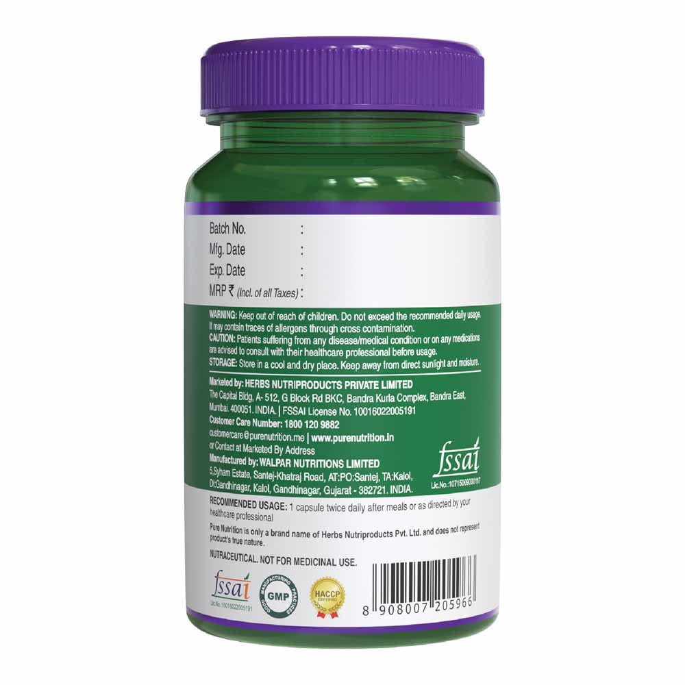 Pure Nutrition Digestive Enzymes with Bromelain Veg Capsules - Distacart