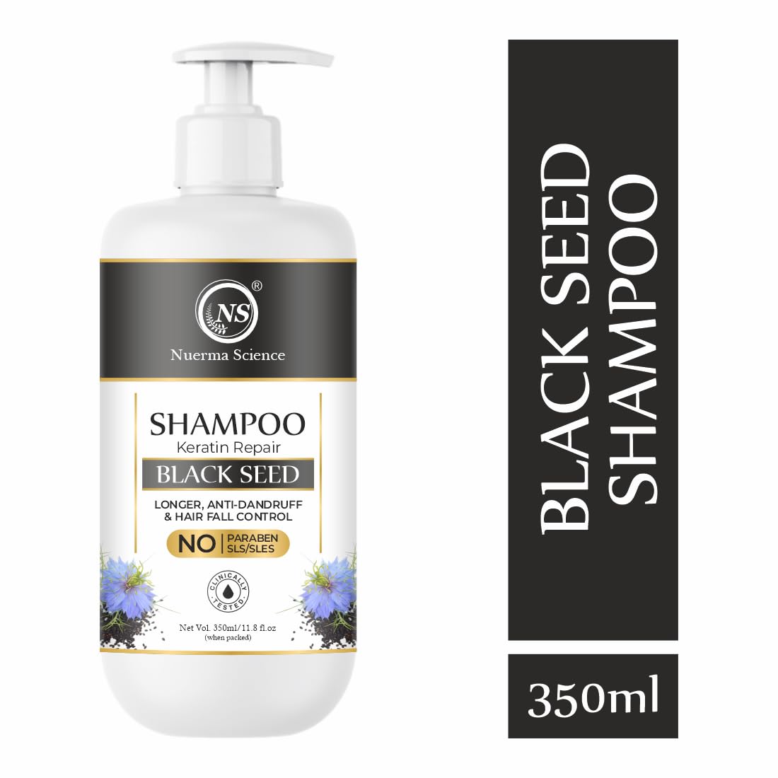 Nuerma Science Sulphate Free Keratin Repair Black Seed Shampoo For Keratin Botox and Coloured Hair - Distacart