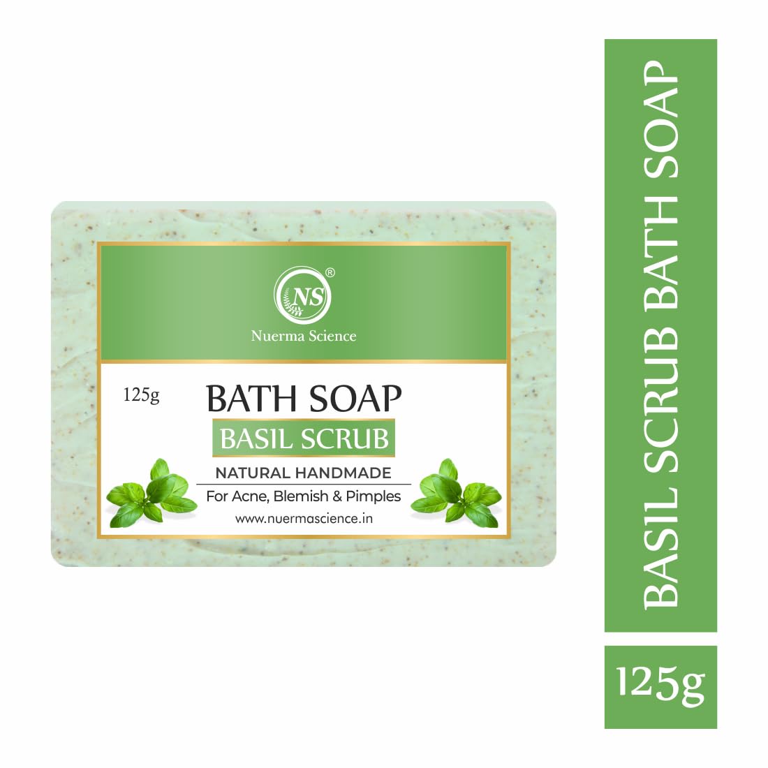 Nuerma Science Basil Scrub Bath Soap | For Acne, Blemishes & Pimples Control - Distacart