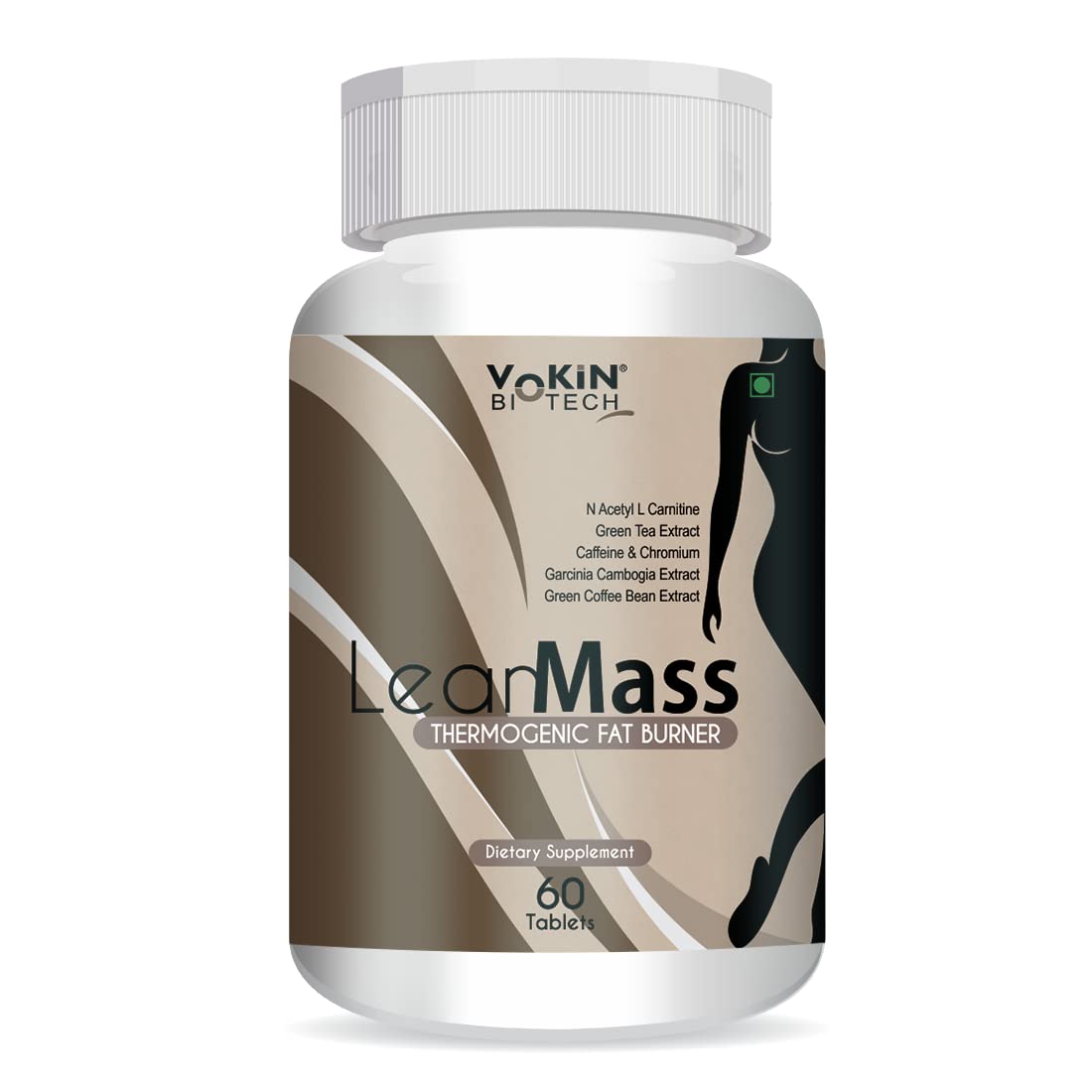 Vokin Biotech Lean Mass Thermogenic Fat Burner with Green tea Extract, N Acetyl L Carnitine, Garcinia Cambogia Weight loss product for Men & Women (60 Tablets)